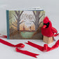 Cardinal sympathy children’s gift to help grieving. Includes book called fly high and a stuffed cardinal