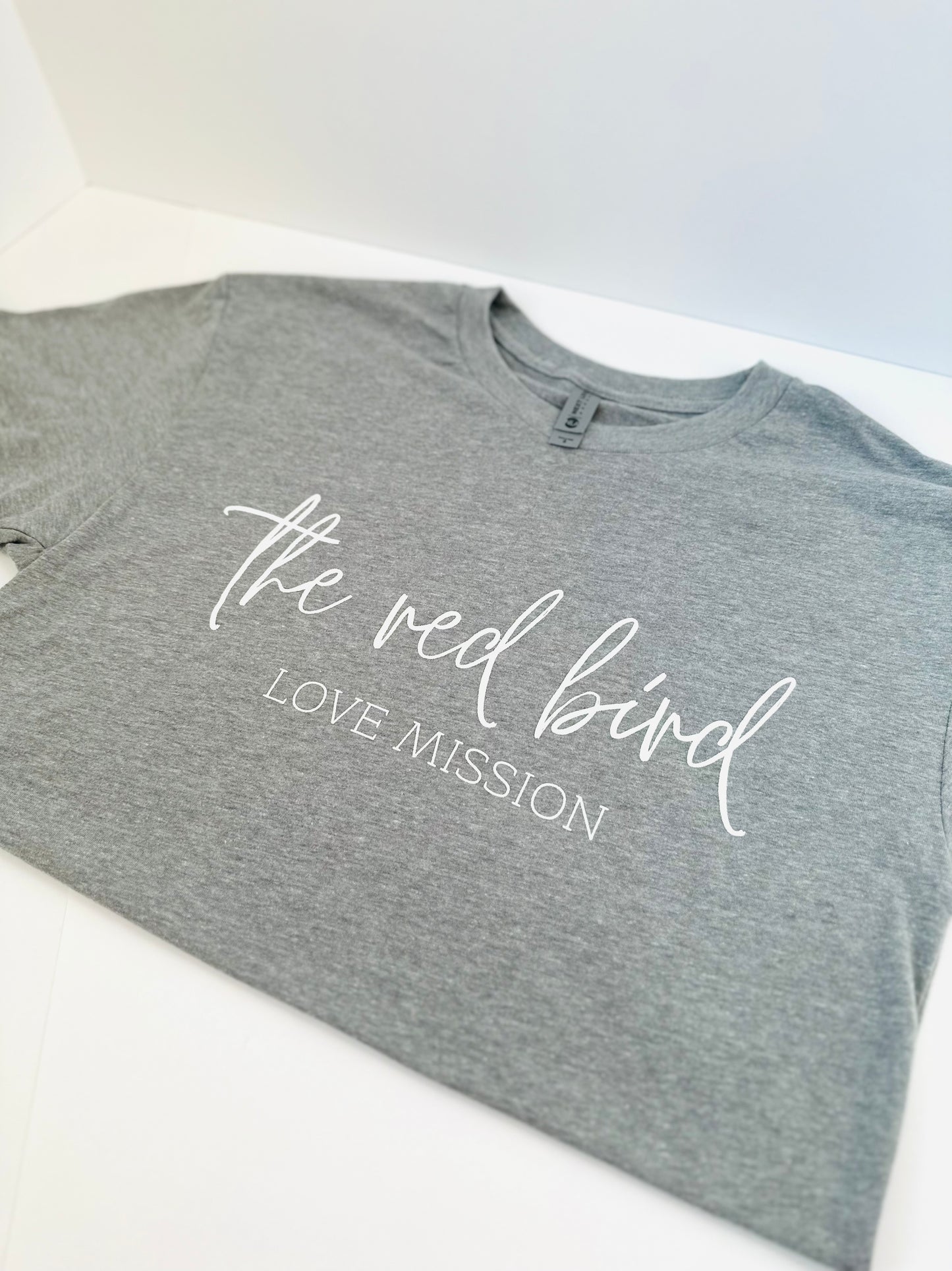 Red Bird Love Mission Shirt-GRAY